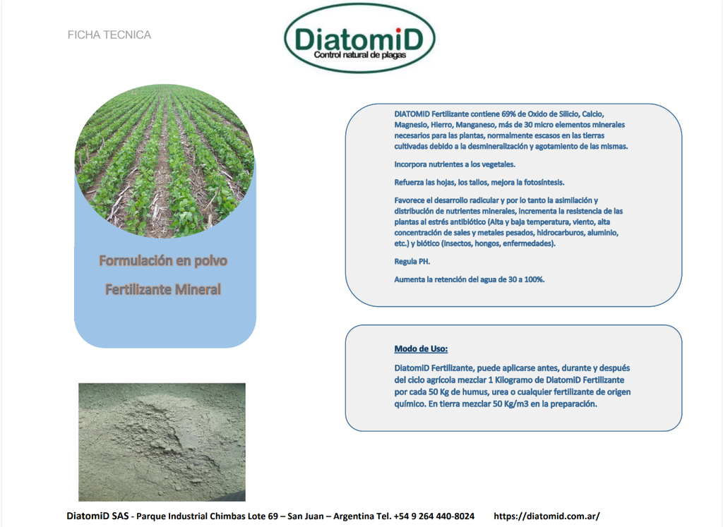 DiatomID Fertilizante